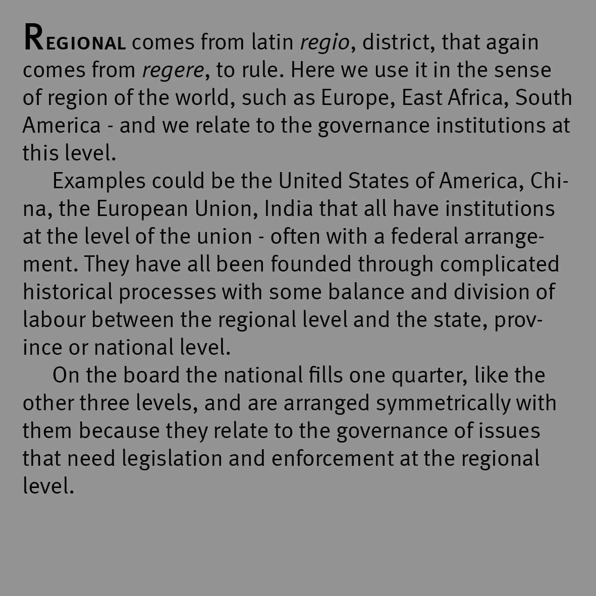 regional